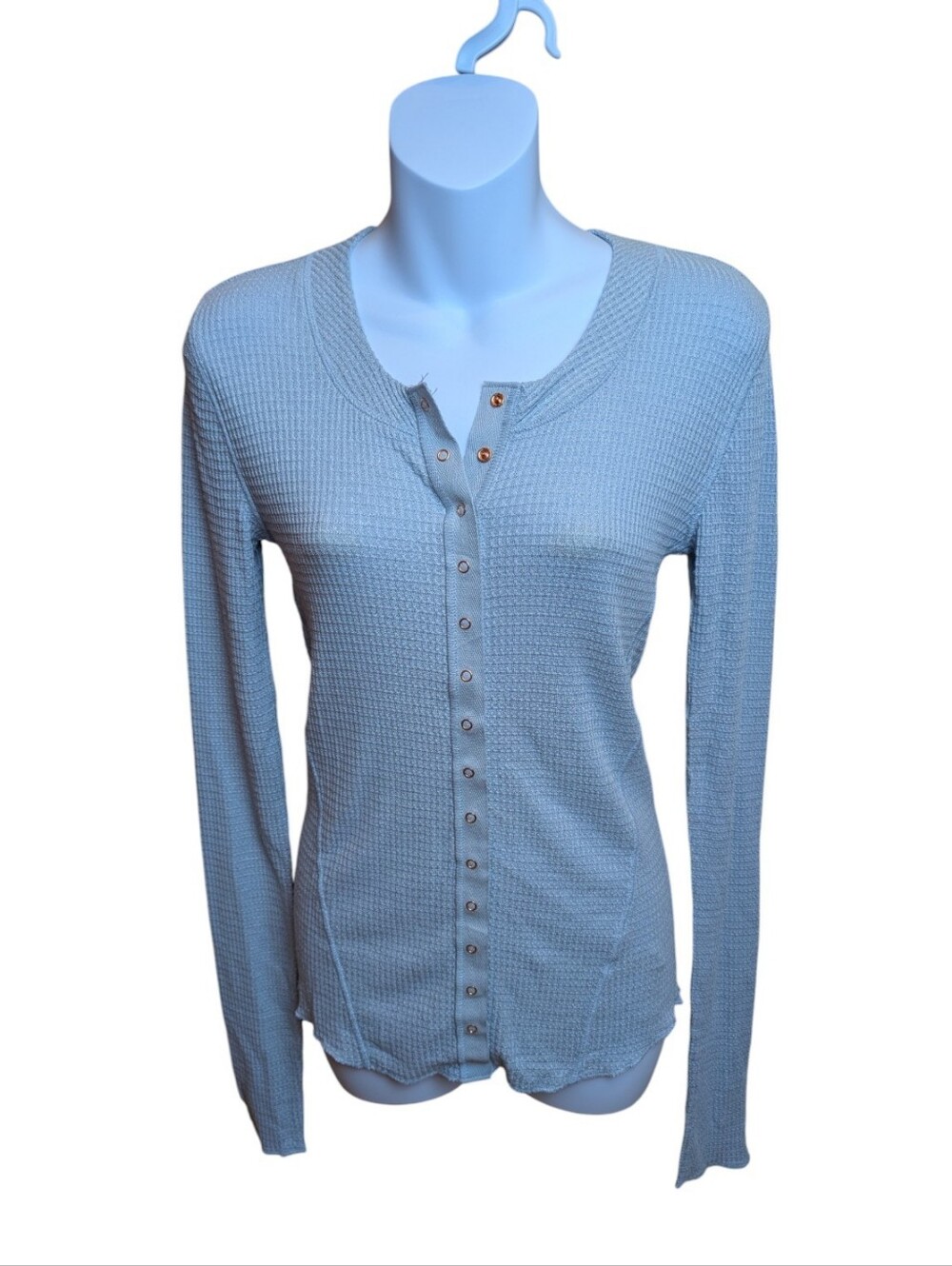 Free People Going Places Cardi Light Blue Size L NWT